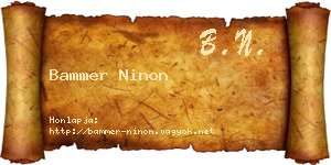 Bammer Ninon névjegykártya